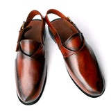Sandal - 101 Men's Maroonish Black Leather