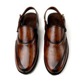 Sandal - 105 Men's Brownish Black Leather