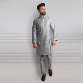 Grey Kurta Pajama - 1652