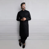 Black Kameez Shalwar - 1656