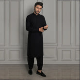 Black Kameez Shalwar - 1669