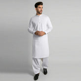 White Kameez Shalwar - 1670