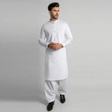 White Kameez Shalwar - 1670