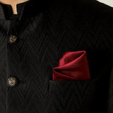 Premium Embroidered Prince Coat - PR-167 - Black