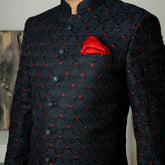 Premium Embroidered Prince Coat - PR-170 - Blue