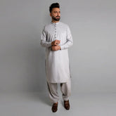 Grey Kameez Shalwar - 1734