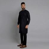 Black Kurta Pajama - 1735