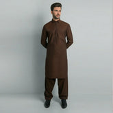 Brown Kameez Shalwar - 1744
