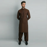 Brown Kameez Shalwar - 1744