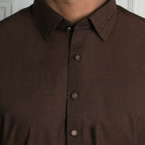 Brown Kameez Shalwar - 1744