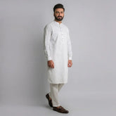 White Kurta Pajama - 1745