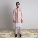 Premium Embroidered Prince Coat - PR-179 - Pink