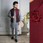 Waist Coat Maroon - 418
