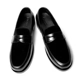 Izium Inspire Velvet Men's Black Leather Loafer