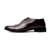 Oxford Crown Men's Dark Wine Leather Shoes
