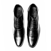 Oxford Crown Men's Black Leather Shoes