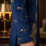 Premium Embroidered Prince Coat - PR-184 - Blue