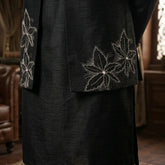Premium Embroidered Prince Coat - PR-186 - Black
