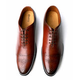 Semi Brogue Storm Men's Brown Leather Shoes