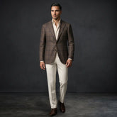 Fintes Italian Wool-Silk-Linen Hopsack Blazer - 05