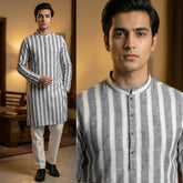Grey & White Kurta - 928