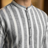 Grey & White Kurta - 928