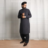 Grey Kameez Shalwar - 1667