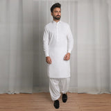 White Kameez Shalwar - 1682
