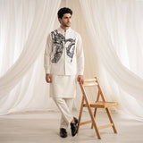 Waist Coat White - 1004