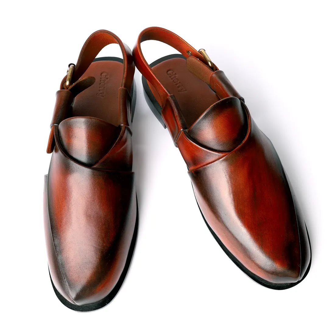 Sandal - 101 Men's Maroonish Black Leather