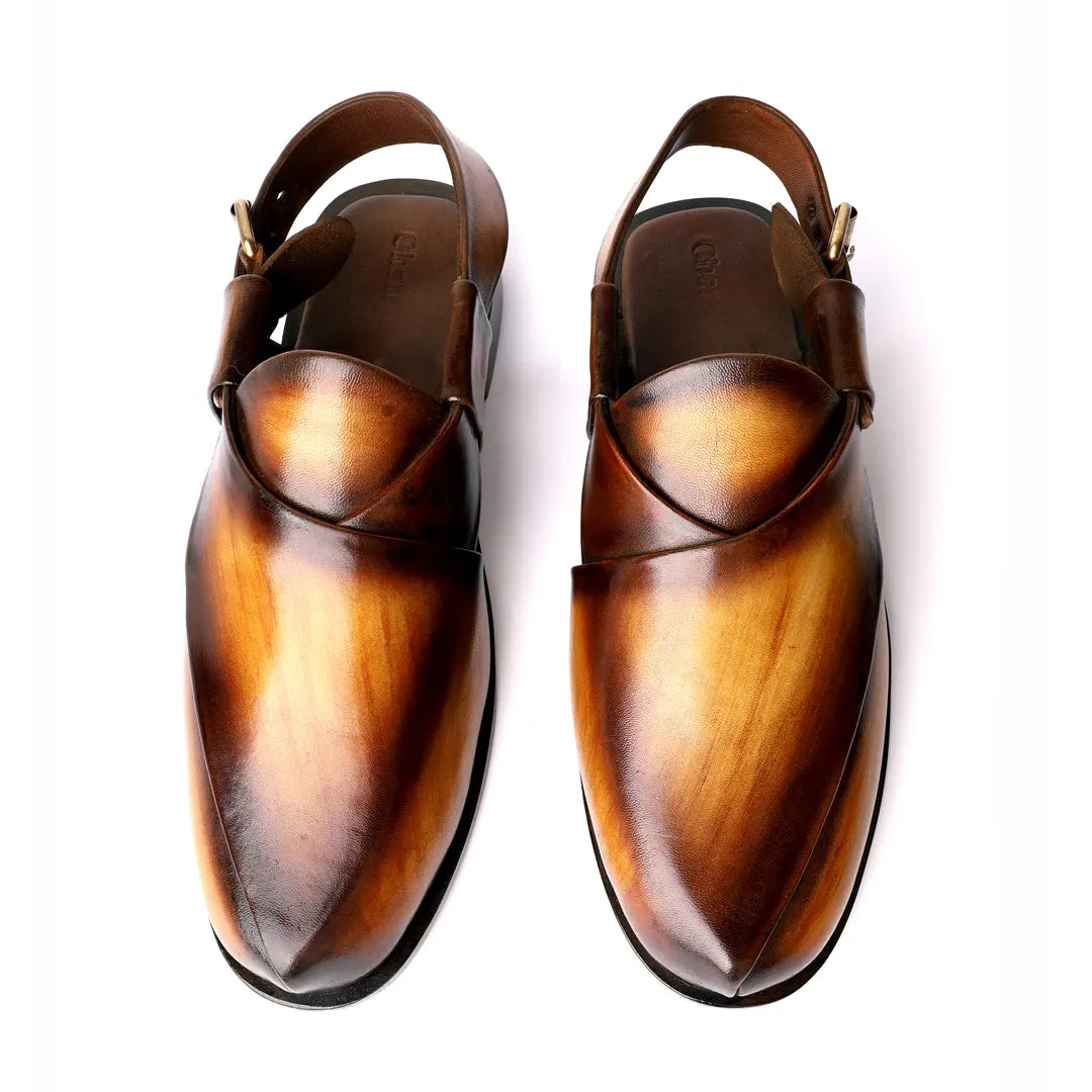 Sandal - 102 Men's Mustard Brown Leather