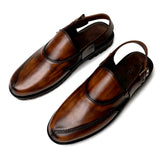 Sandal - 105 Men's Brownish Black Leather