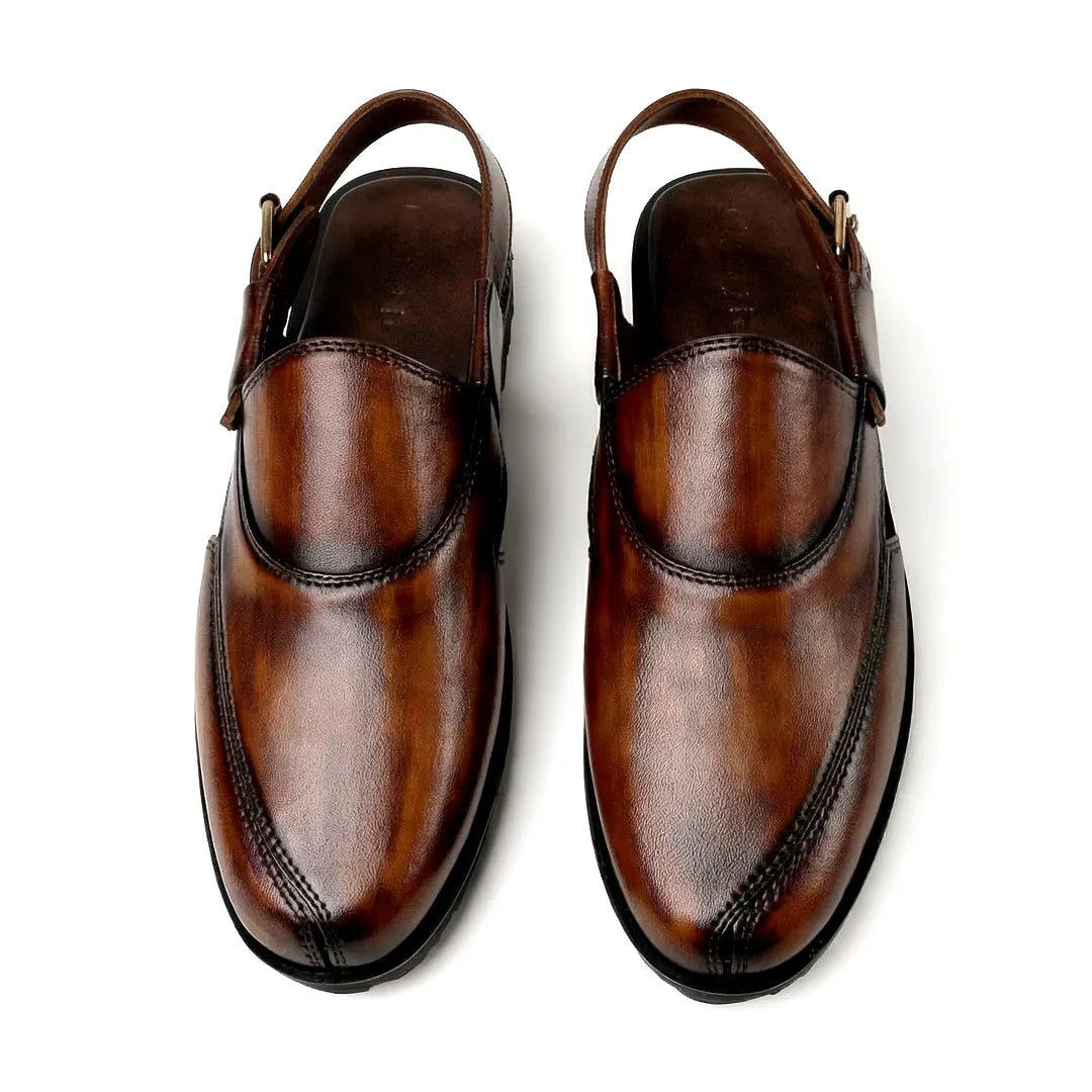 Sandal - 105 Men's Brownish Black Leather