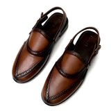 Sandal - 106 Men's Brownish Black Leather