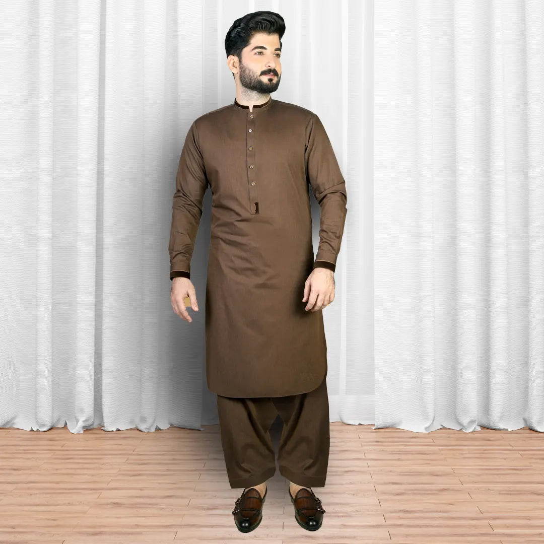Brown Kameez Shalwar - 1388