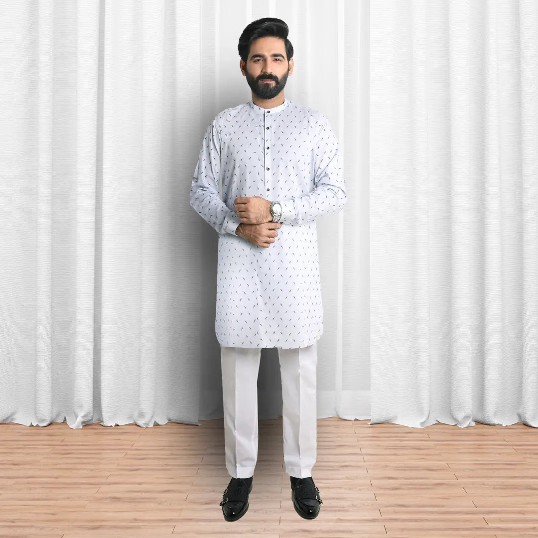 Blue Kurta Pajama - 1557