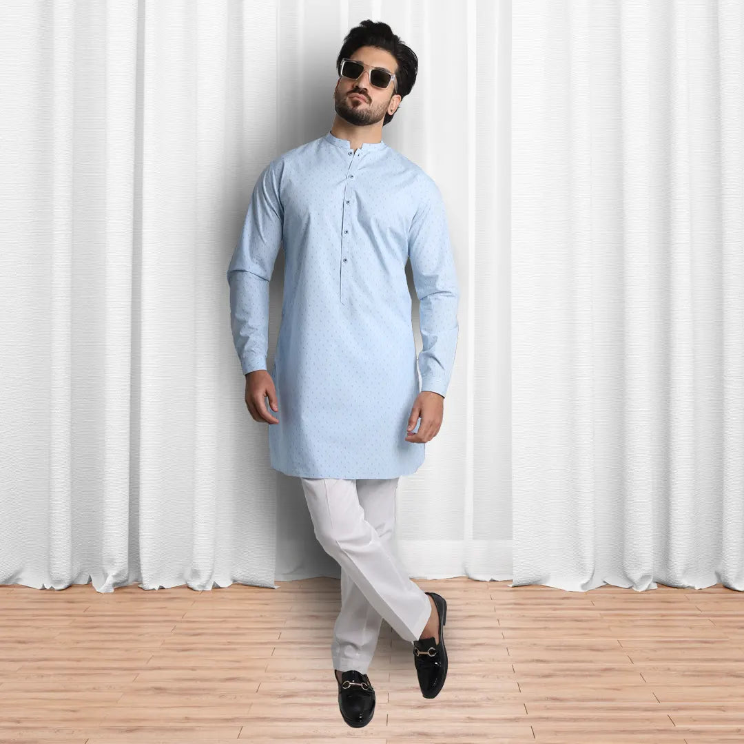 Sky Kurta Pajama - 1631