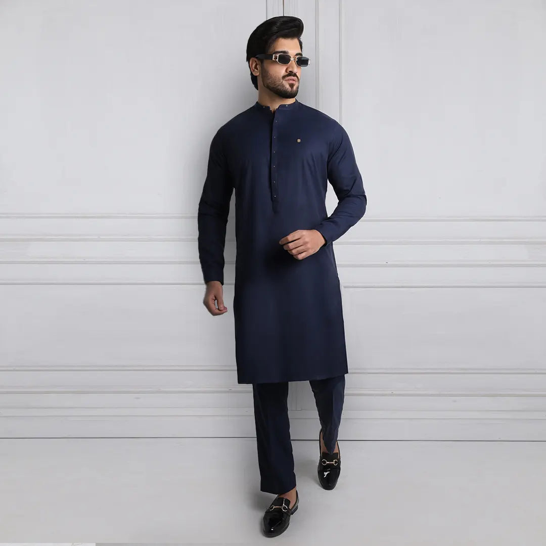 Blue Kurta Pajama - 1639