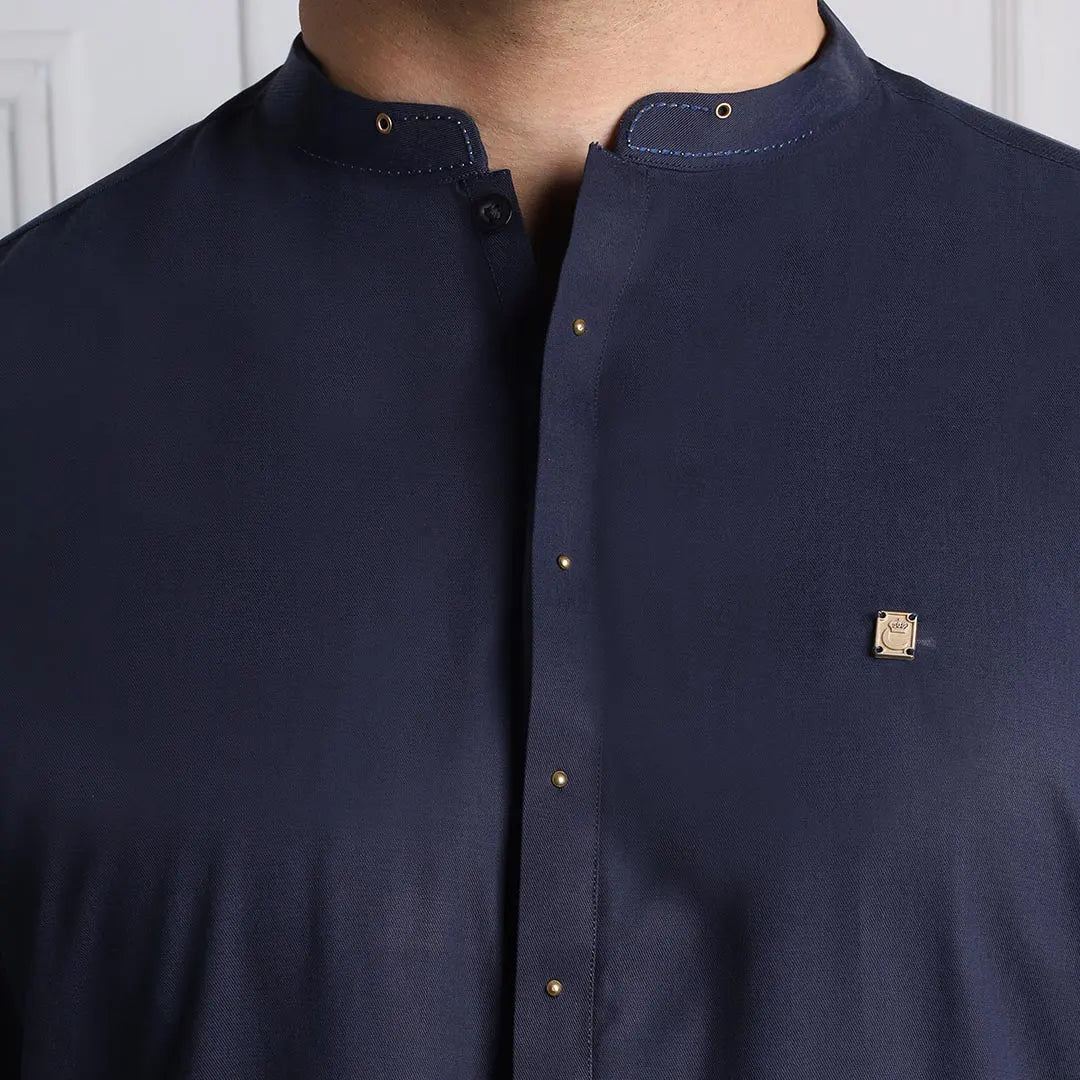 Blue Kurta Pajama - 1639