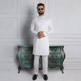 White Kurta Pajama - 1643