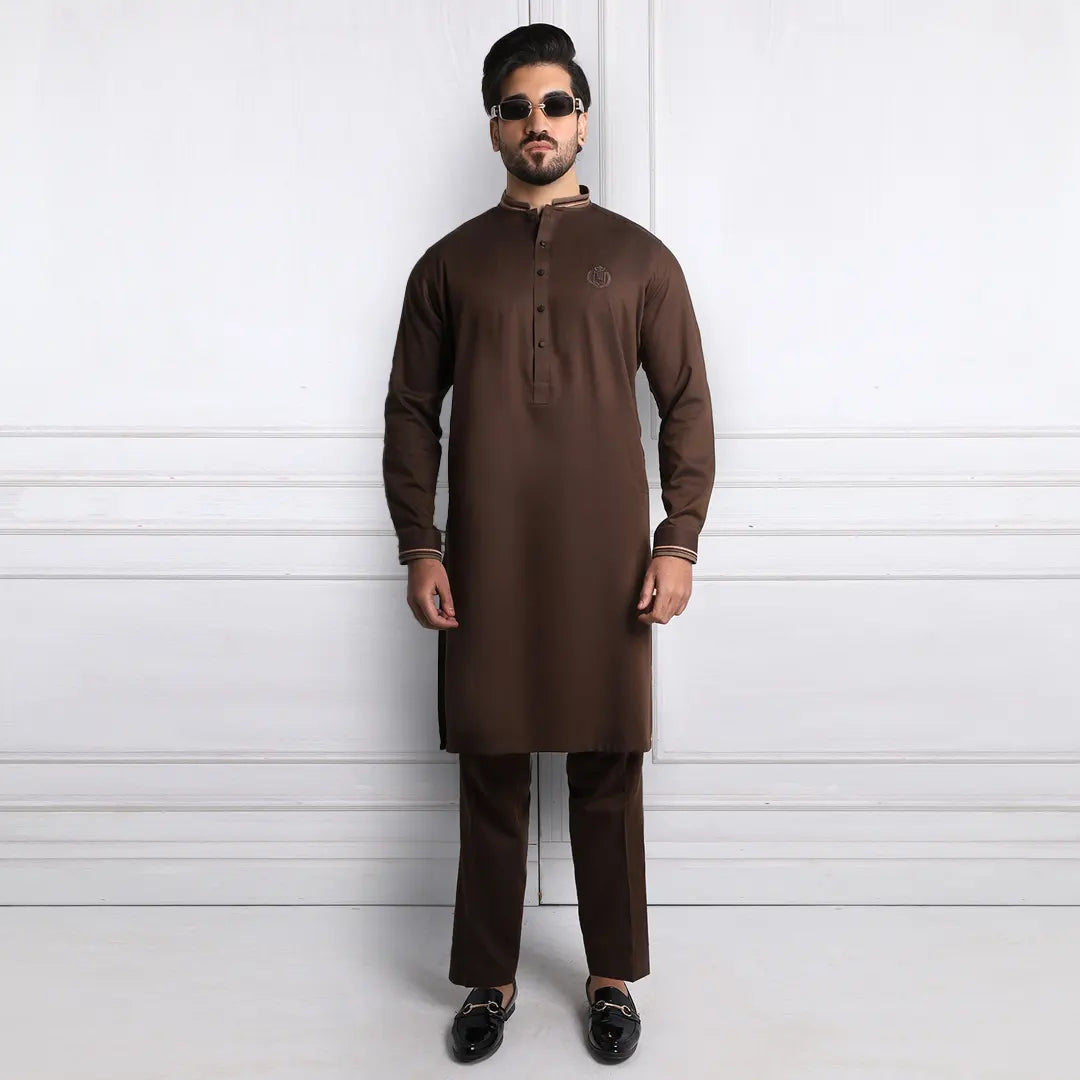 Brown Kurta Pajama - 1647