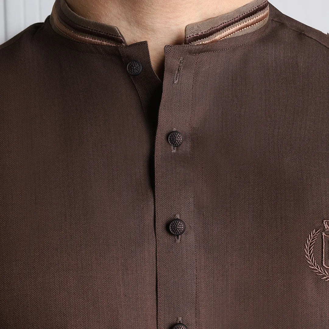 Brown Kurta Pajama - 1647