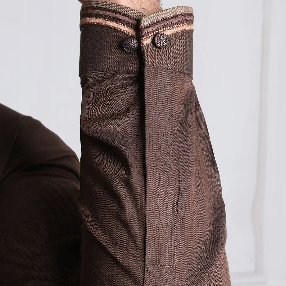 Brown Kurta Pajama - 1647