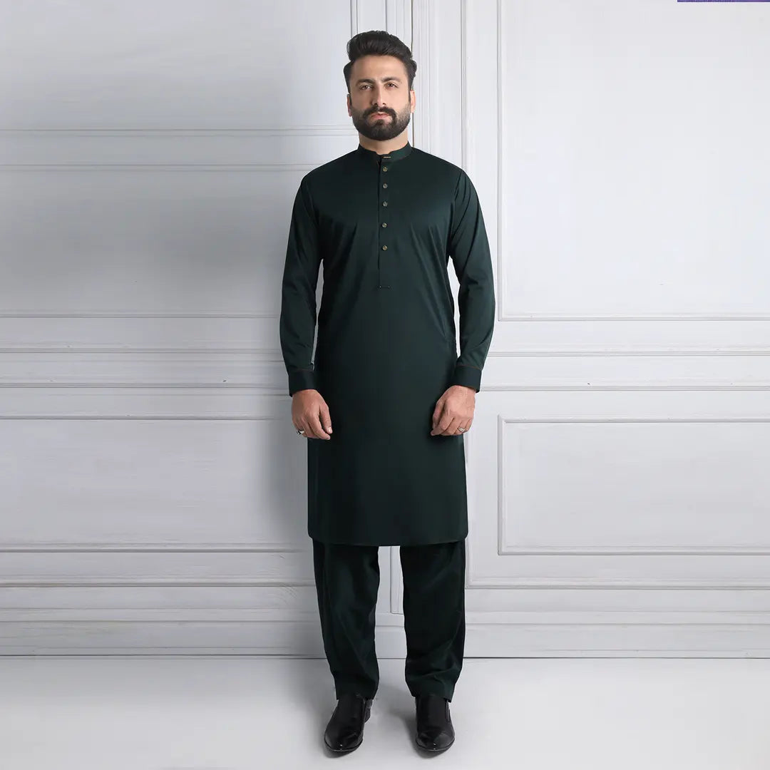 Green Kameez Shalwar - 1648
