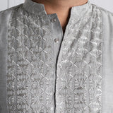 Grey Kurta Pajama - 1652