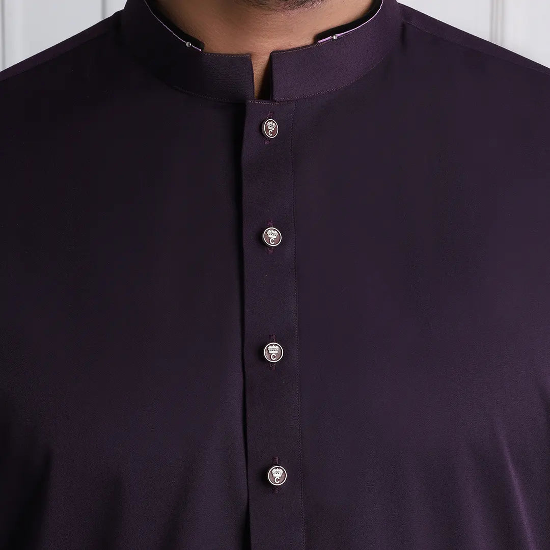 Purple Kameez Shalwar - 1654