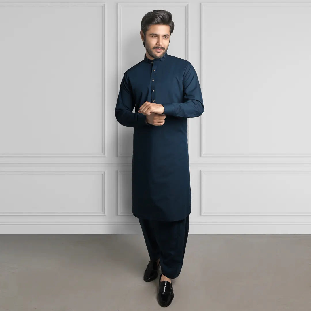 Blue Kameez Shalwar - 1664