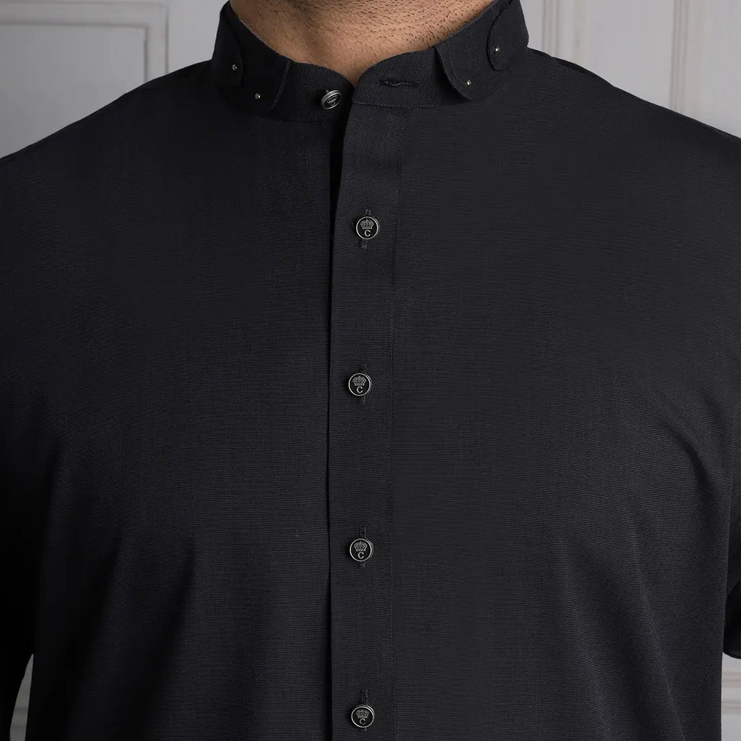 Grey Kameez Shalwar - 1665