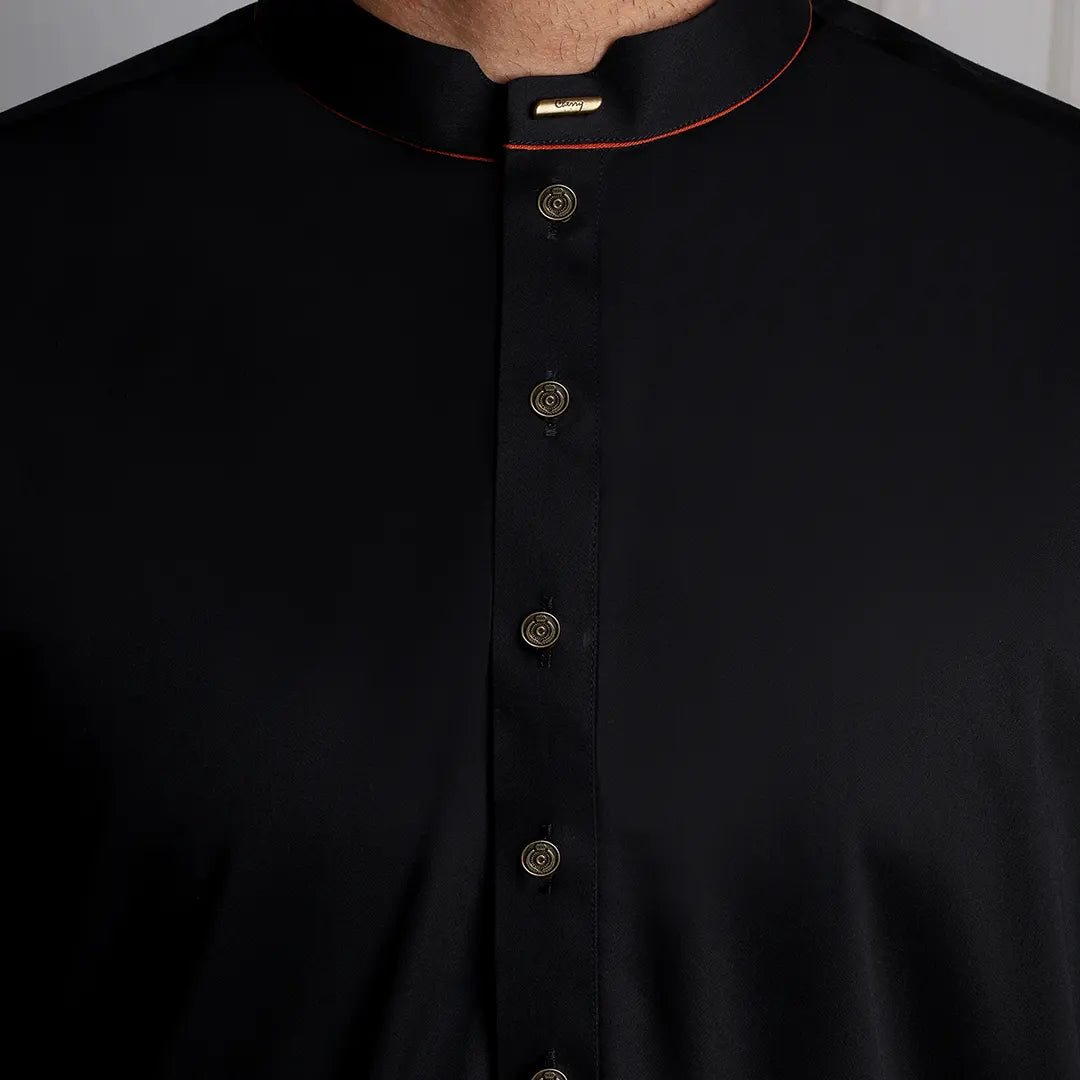 Black Kameez Shalwar - 1666