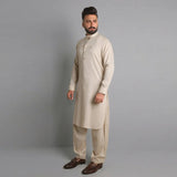 Cream Kameez Shalwar - 1681